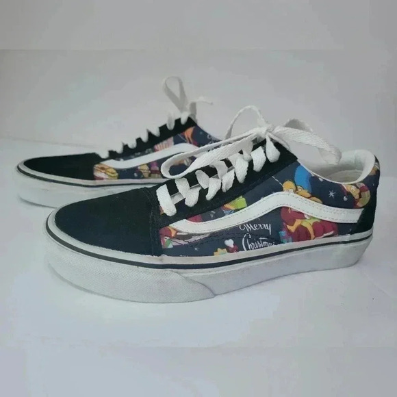 Vans X The Simpsons Old Skool Merry Christmas Shoes Women's Size 6.5 Men's 5 - Picture 1 of 5
